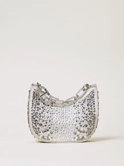 Borsa 'Croissant' con strass Twinset