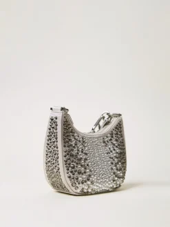 Borsa 'Croissant' con strass Twinset