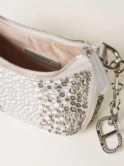 Borsa 'Croissant' con strass Twinset