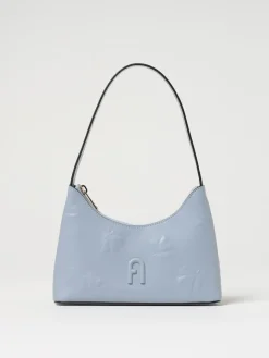 Borsa Diamante Furla in pelle con fiori goffrati