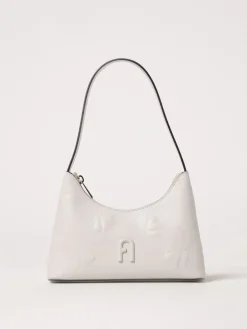 Borsa Diamante Furla in pelle con fiori goffrati