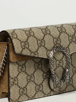 Borsa Dionysus Gucci in tessuto GG Supreme e camoscio