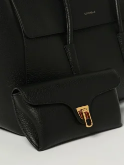 Borsa Double Beat Medium Coccinelle in pelle a grana