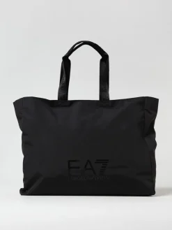 Borsa EA7 in nylon con stampa logo