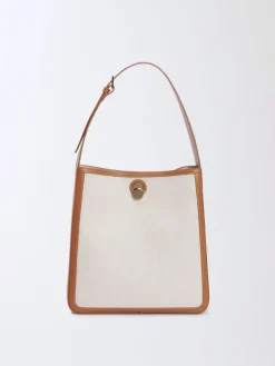 Borsa Eclissi Fabiana Filippi in misto cotone e pelle