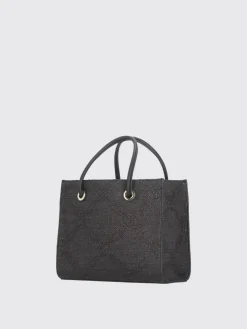 Borsa Elisabetta Franchi in rafia con logo jacquard