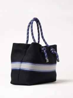 Borsa Emporio Armani in canvas di cotone con logo jacquard