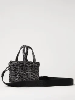 Borsa Emporio Armani in canvas misto cotone con logo jacquard