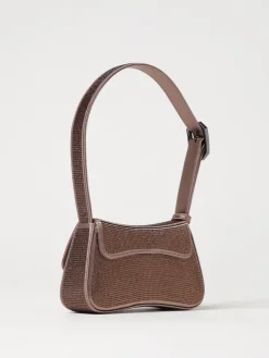 Borsa Emporio Armani in pelle sintetica laminata con strass all over