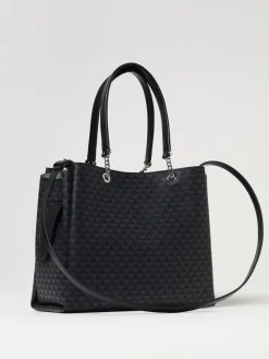 Borsa Emporio Armani in pelle sintetica a grana con logo all over