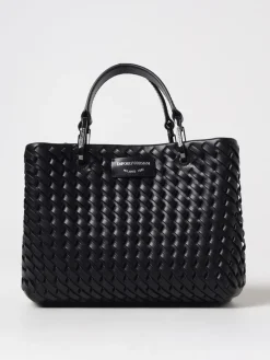Borsa Emporio Armani in pelle intrecciata