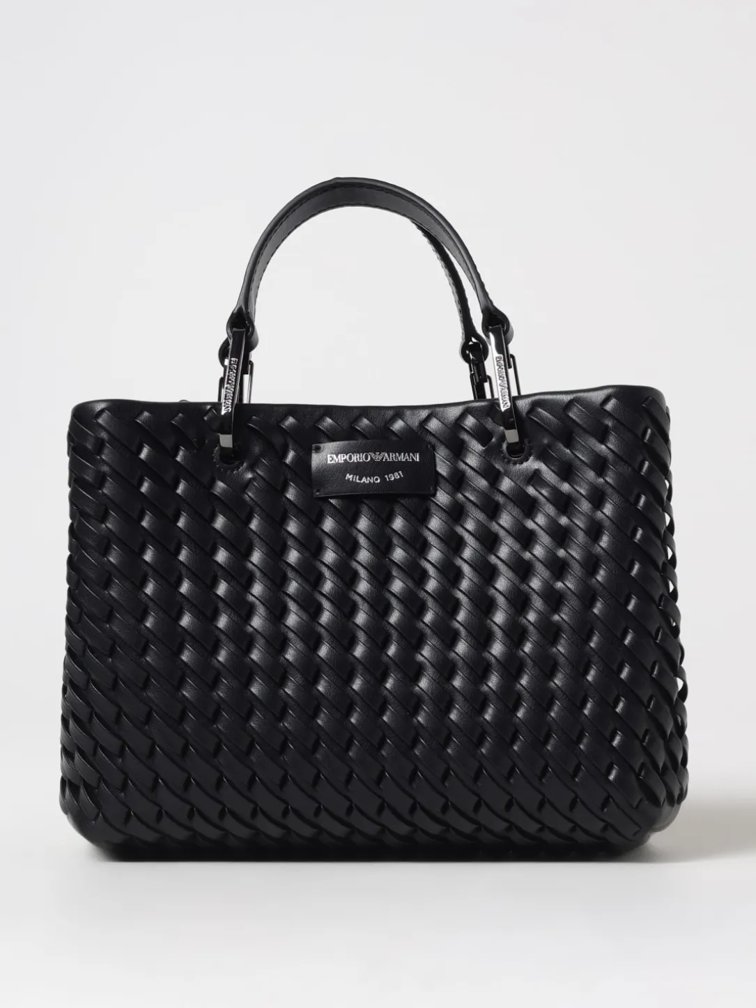 Borsa Emporio Armani in pelle intrecciata