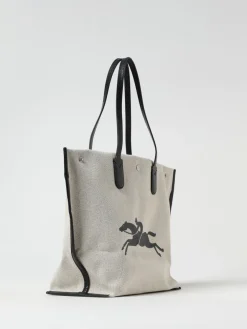 Borsa Essential L Tote Longchamp in canvas e pelle