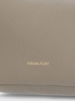 Borsa Fabiana Filippi in pelle a grana con monile