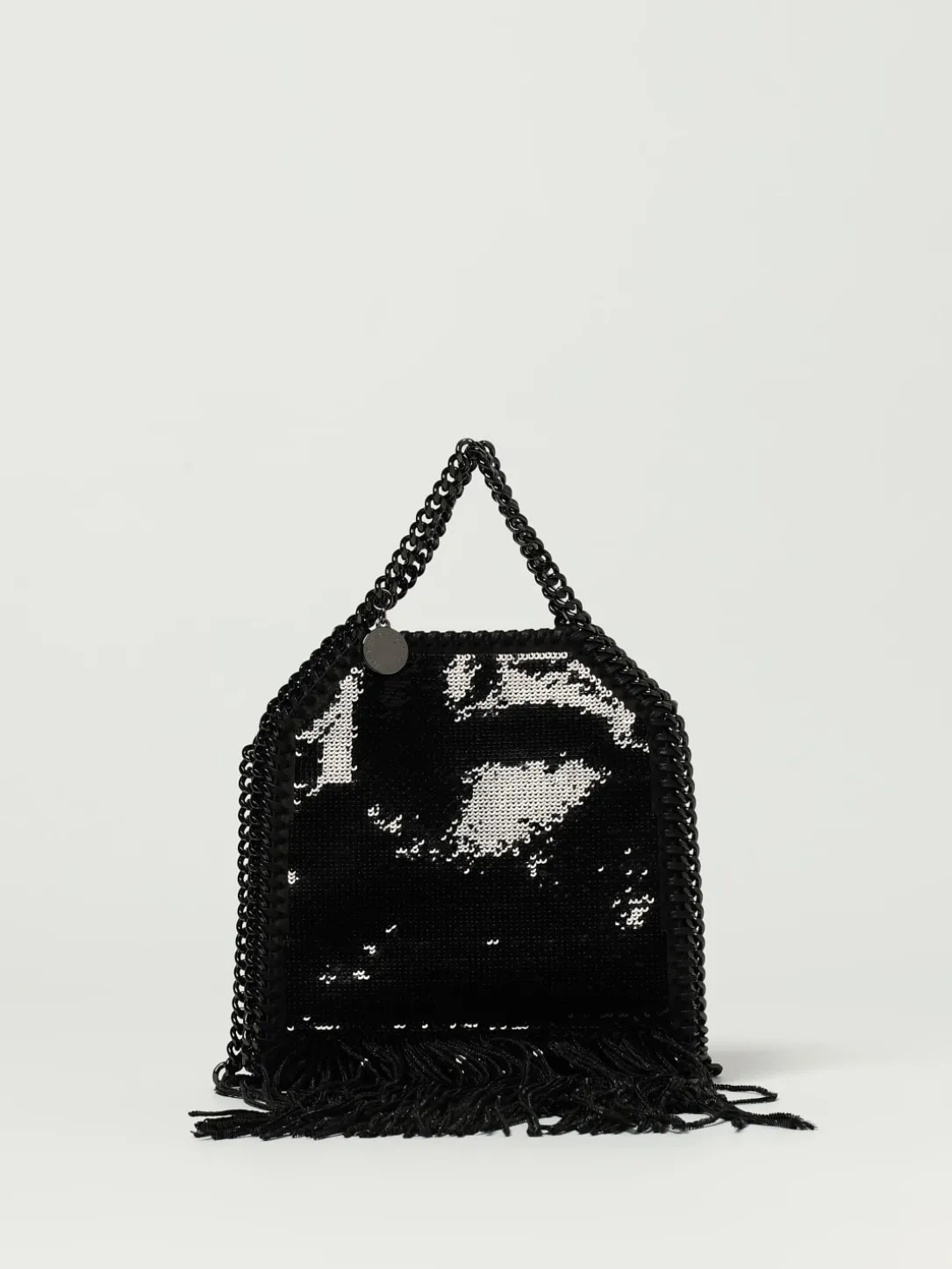 Borsa Falabella Micro edizione limitata Stella McCartney con frange e paillettes