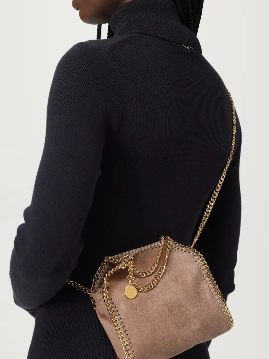 Borsa Falabella Micro Stella McCartney in camoscio sintetico cracklè