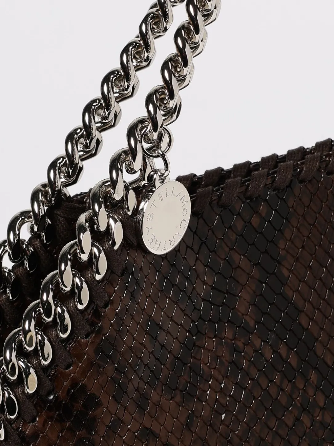 Borsa Falabella Mini Stella McCartney in pelle sintetica stampa pitone