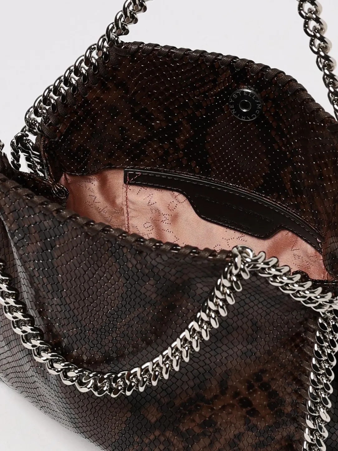 Borsa Falabella Mini Stella McCartney in pelle sintetica stampa pitone