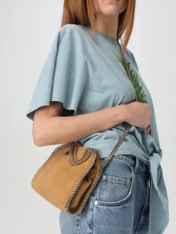 Borsa Falabella Mini Stella McCartney in camoscio sintetico cracklè