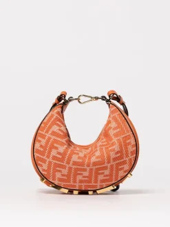 Borsa Fendigraphy Mini Fendi in canvas jacquard e pelle