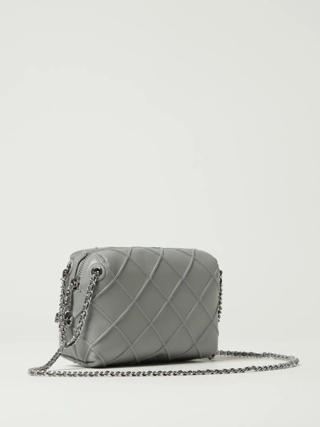 Borsa Fleming Tory Burch in pelle con lavorazione a diamante