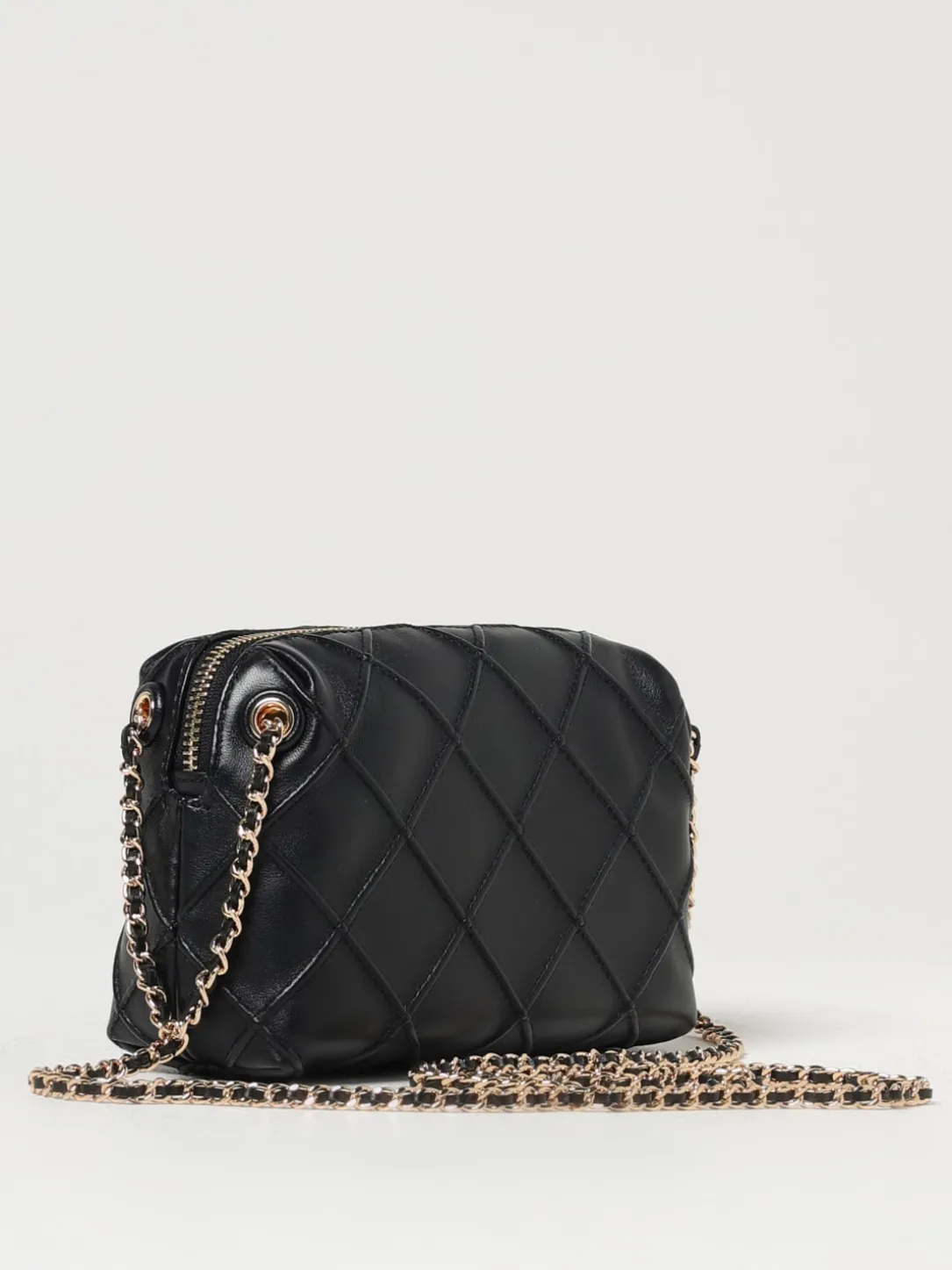 Borsa Fleming Tory Burch in pelle con lavorazione a diamante