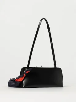 Borsa Goji Jil Sander in pelle palmellata con manico di foulard