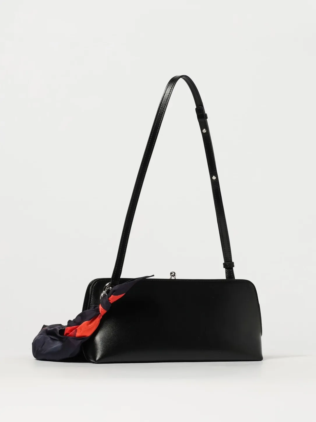 Borsa Goji Jil Sander in pelle palmellata con manico di foulard