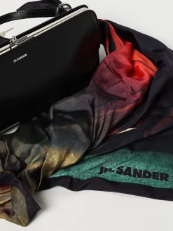 Borsa Goji Jil Sander in pelle palmellata con manico di foulard