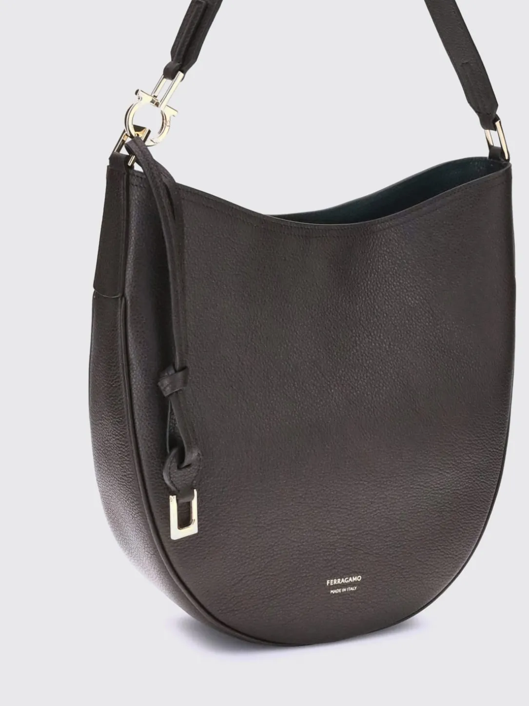 Borsa Hobo Ferragamo in pelle a grana