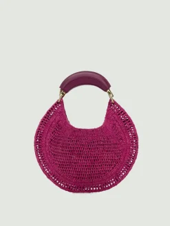 Borsa Hobo Summer Banana Chloè in rafia crochet