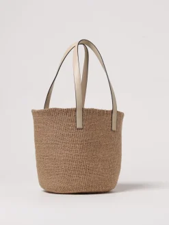 Borsa Horse Medal Chloè in rafia e pelle