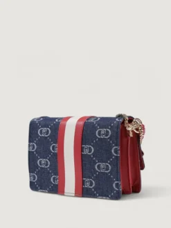 Borsa in denim con monogramma all-over Liu Jo