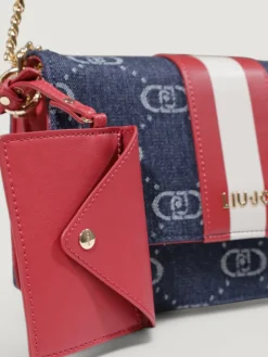 Borsa in denim con monogramma all-over Liu Jo