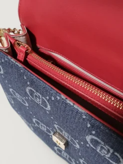 Borsa in denim con monogramma all-over Liu Jo