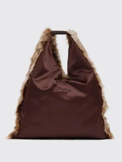 Borsa Japanese MM6 Maison Margiela in pelliccia sintetica e viscosa