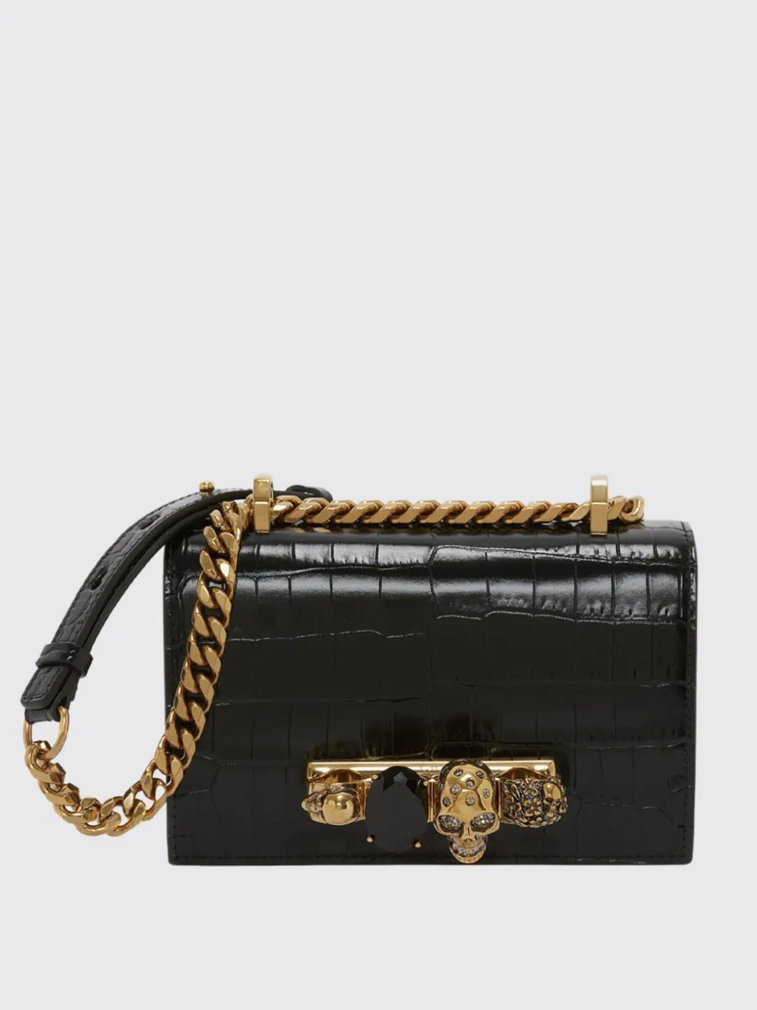 Borsa Jewelled McQueen in pelle