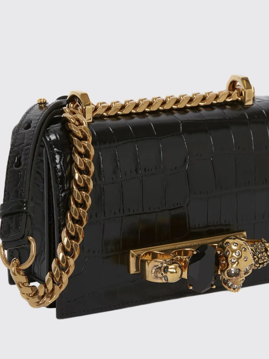 Borsa Jewelled McQueen in pelle