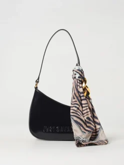 Borsa Just Cavalli in pelle sintetica spazzolata con foulard animalier