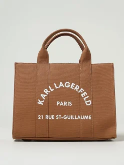 Borsa Karl Lagerfeld in canvas di cotone riciclato con stampa logo