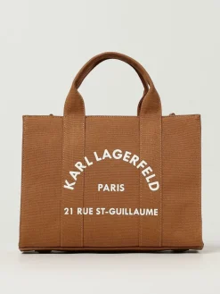 Borsa Karl Lagerfeld in canvas di cotone riciclato con stampa logo