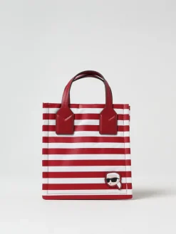 Borsa Karl Lagerfeld in canvas a righe