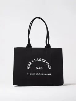 Borsa Karl Lagerfeld in canvas con stampa logo