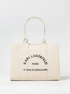 Borsa Karl Lagerfeld in canvas con stampa logo
