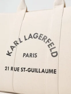 Borsa Karl Lagerfeld in canvas con stampa logo