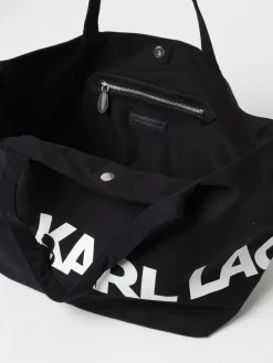 Borsa Karl Lagerfeld in canvas con stampa logo