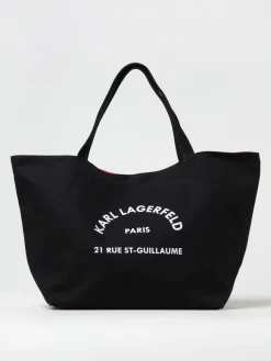 Borsa Karl Lagerfeld in canvas di cotone riciclato