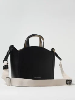 Borsa Karl Lagerfeld in pelle con logo traforato