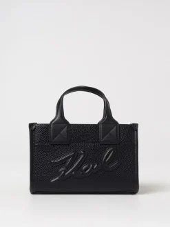 Borsa Karl Lagerfeld in pelle sintetica a grana con logo embossed