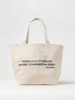 Borsa Karl Lagerfeld reversibile in canvas di cotone riciclato con stampa